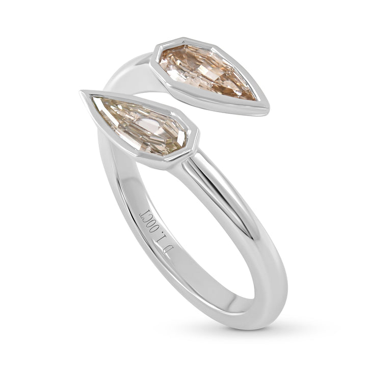 Leibish Two-stone Pear Diamond Ring