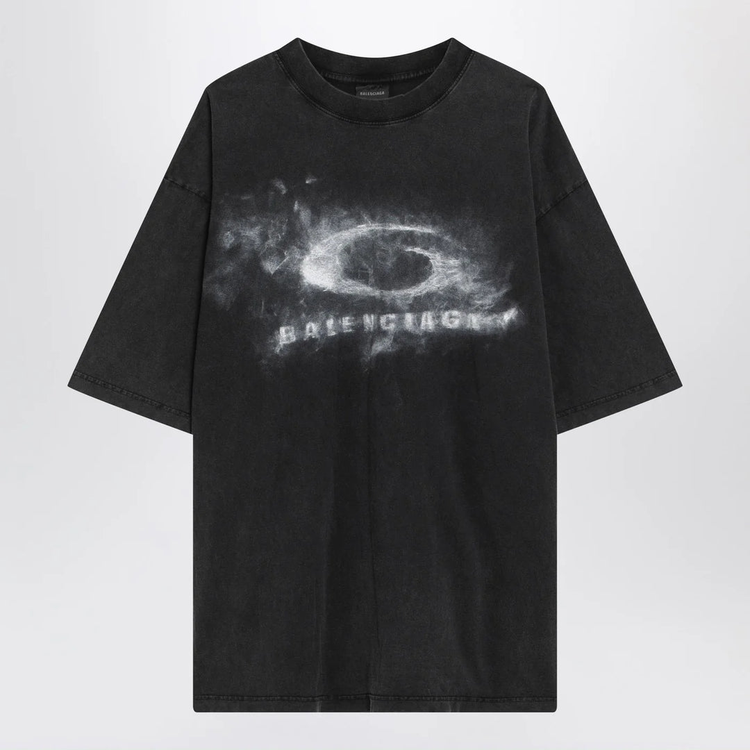 Balenciaga - Black faded Crayon Loop oversize T-shirt