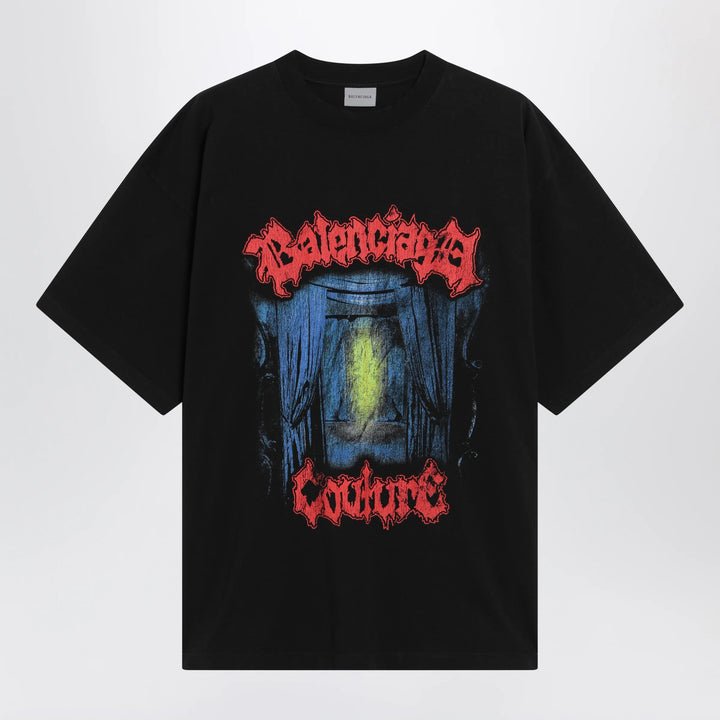 Balenciaga - Salon de Couture cotton jersey T-shirt in black
