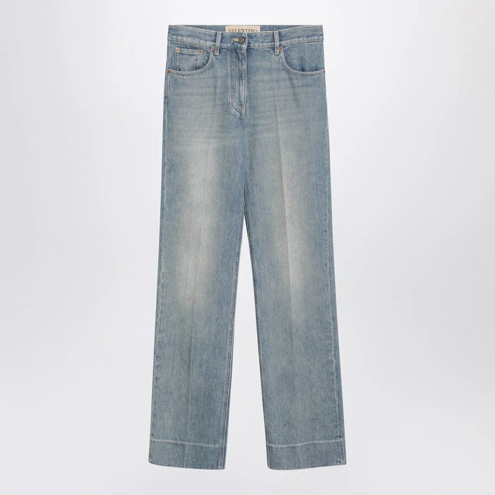 Valentino - Light blue washed-effect jeans