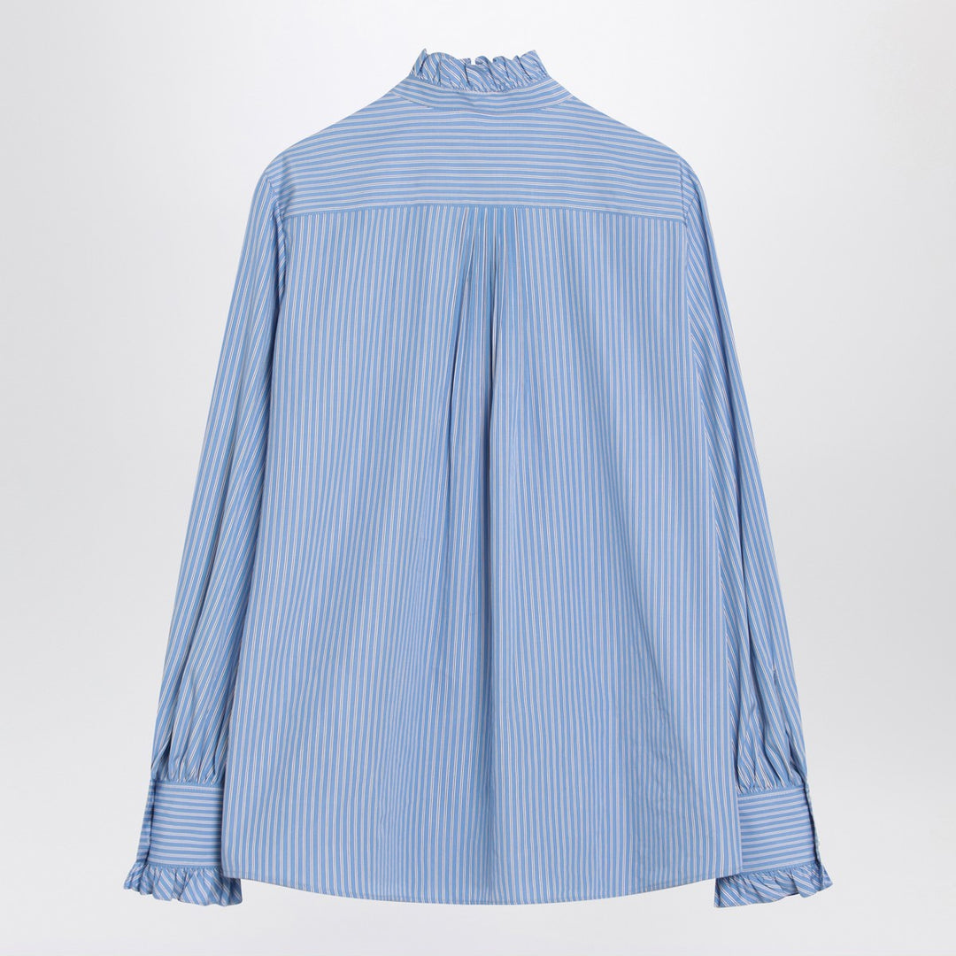Valentino Light blue striped shirt in cotton