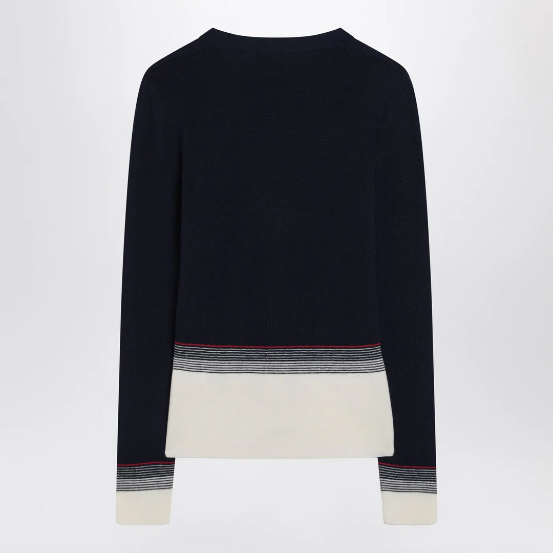 Valentino - Cardigan with Chez Valentino embroidery in wool
