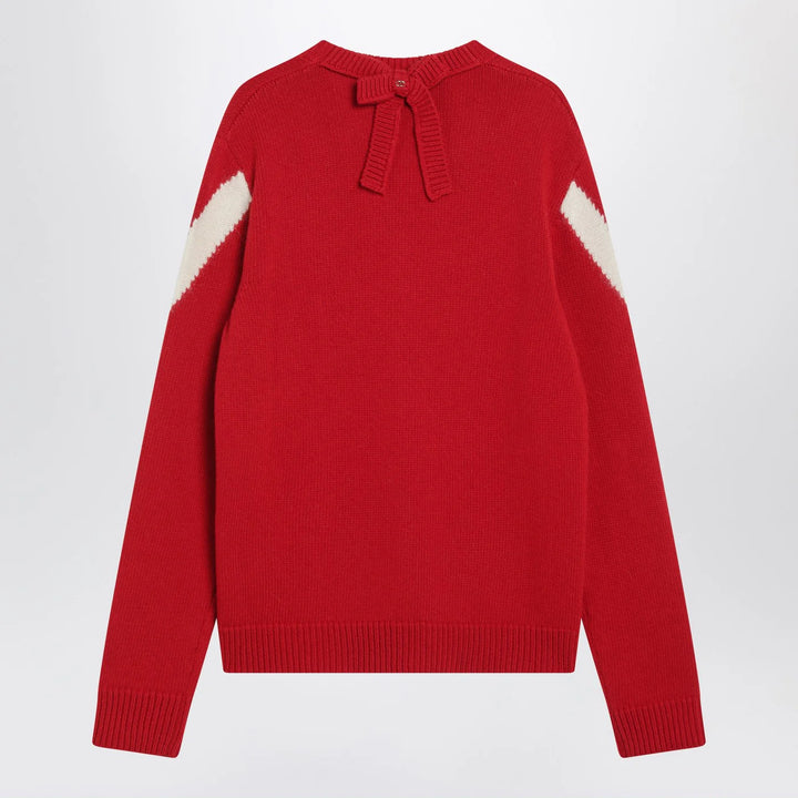 Valentino - Red sweater with Vlogo on bow