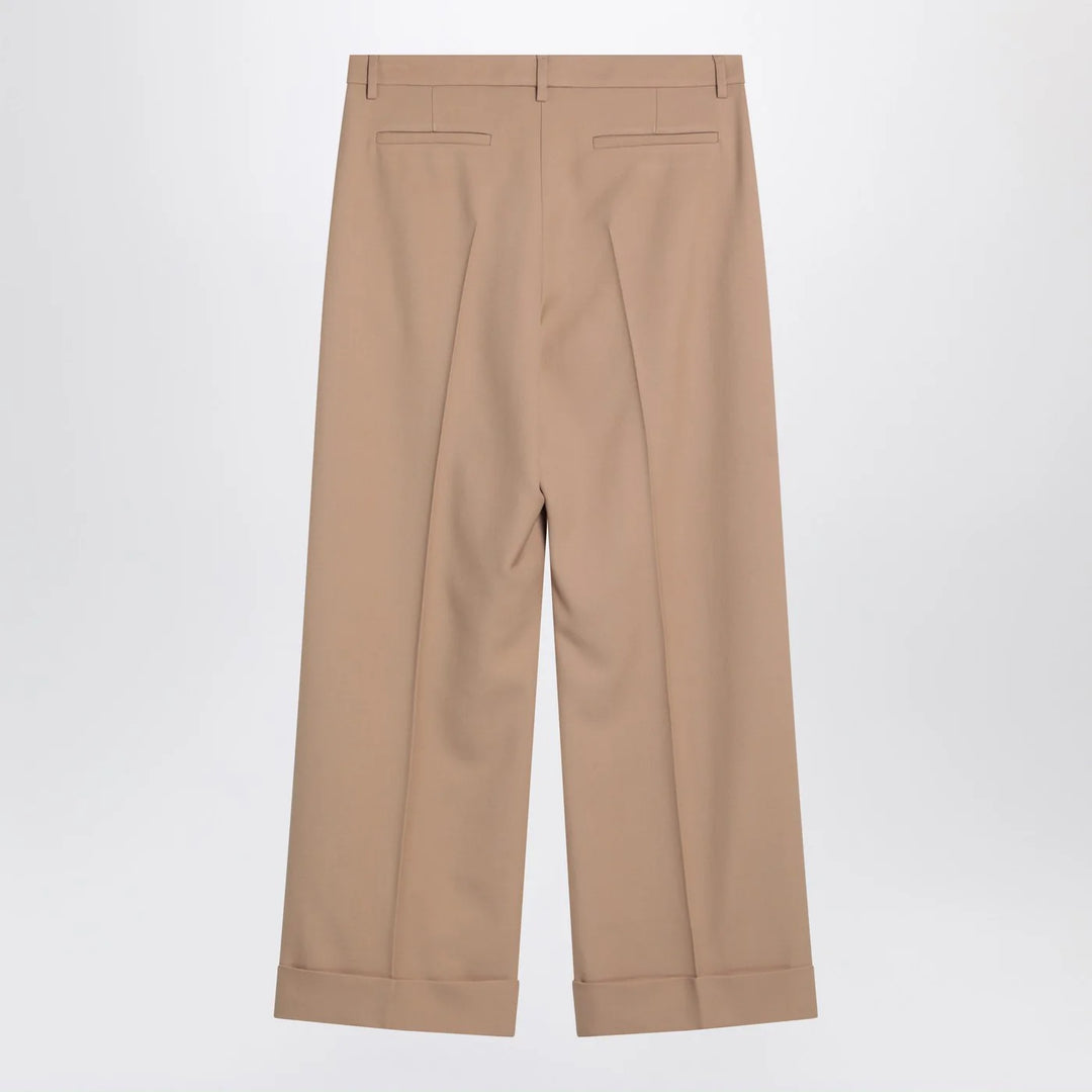 Valentino - Camel-coloured wool trousers
