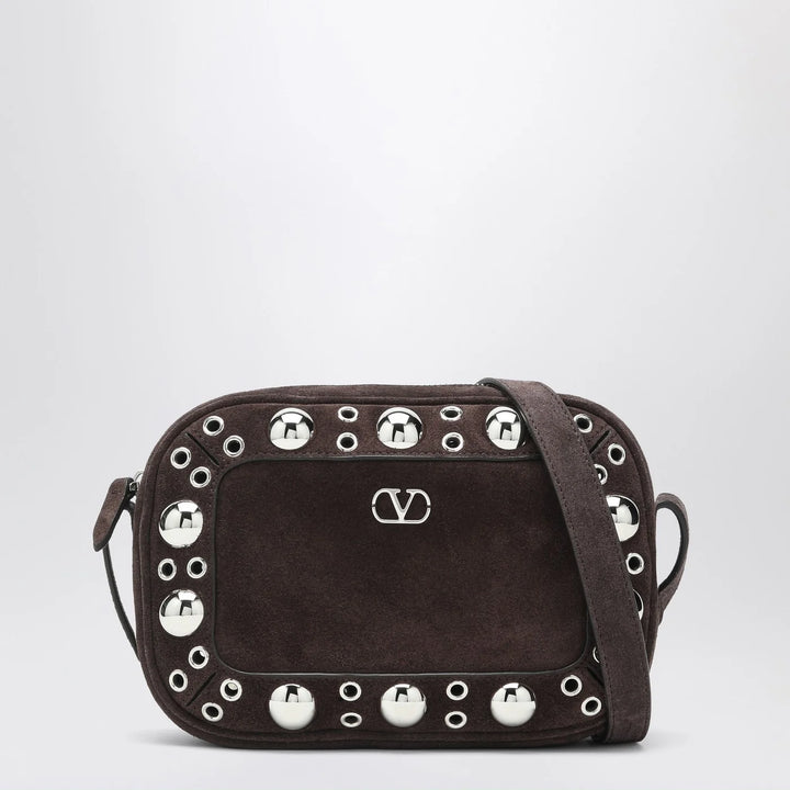 Valentino Garavani - Nellcôte bag brown in suede with studs and rivets