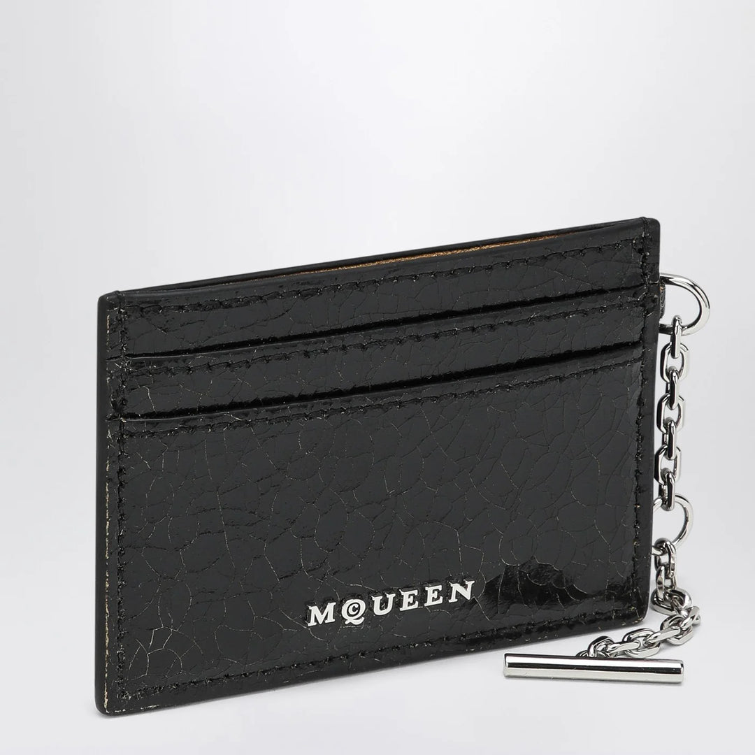 Alexander McQueen - T-Bar credit card holder black/caramel
