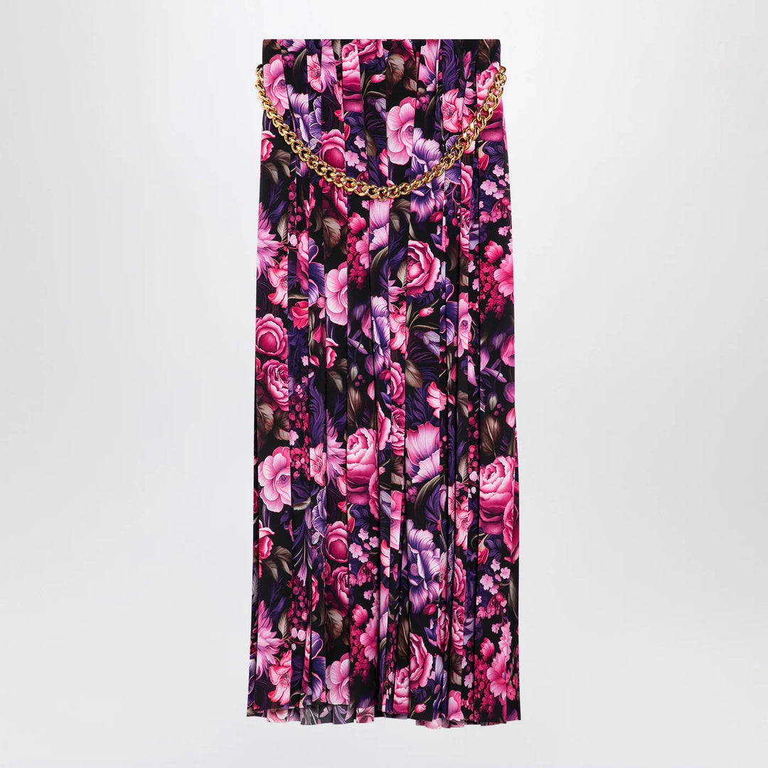 Balenciaga - Long pleated floral skirt
