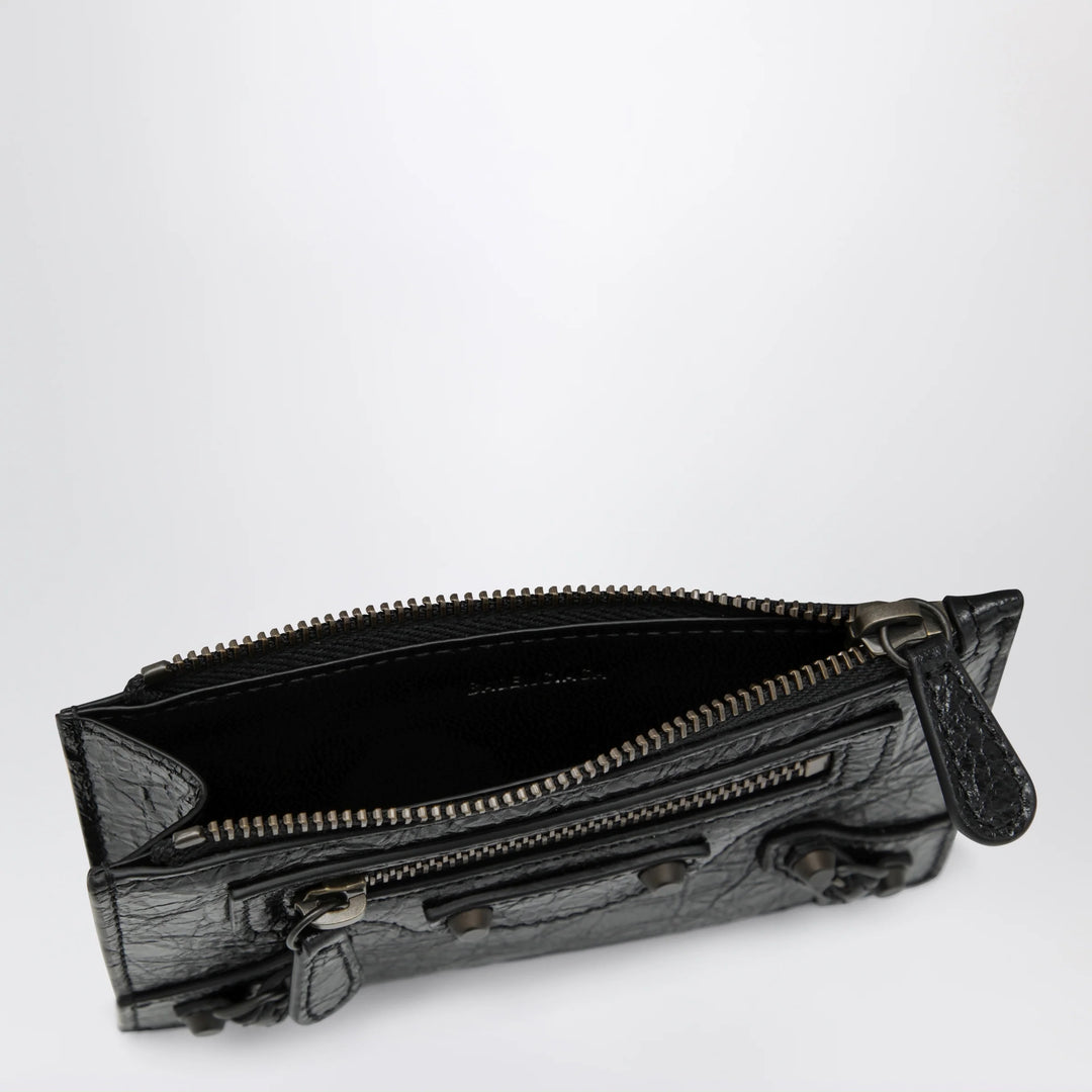 Balenciaga - Black Le City cardholder with coin pocket