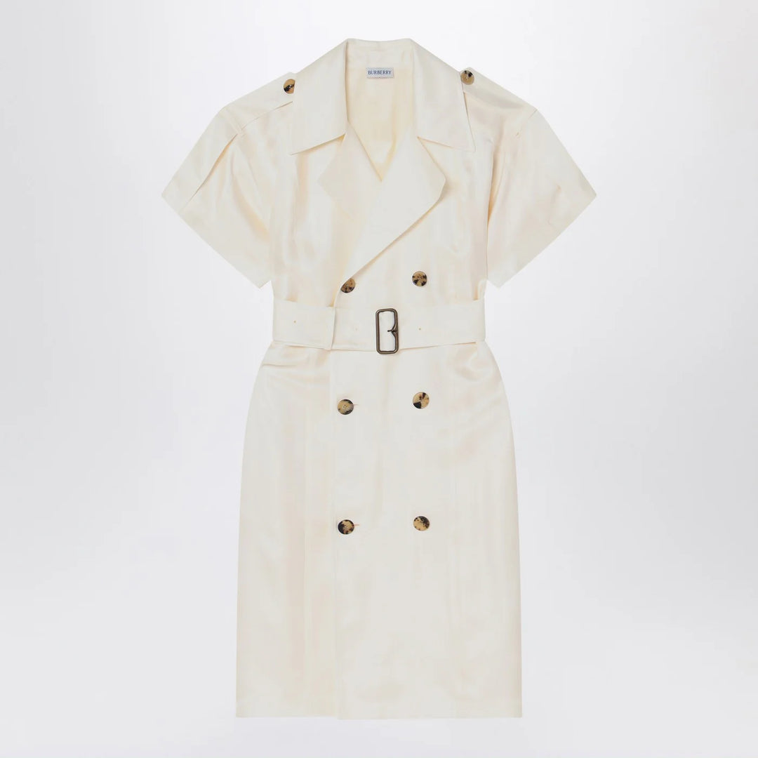 Burberry - Ivory trench dress in viscose