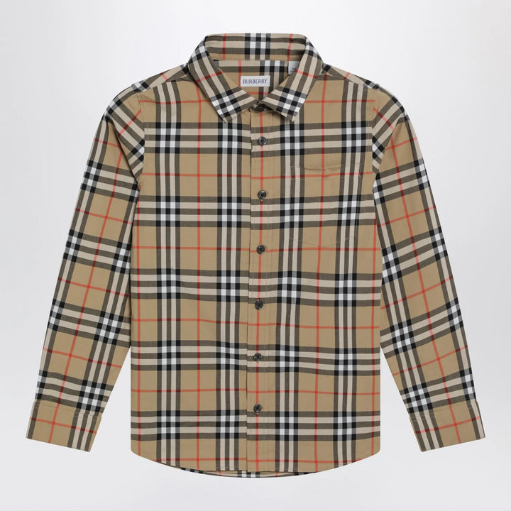 Burberry - Cotton shirt with Check motif