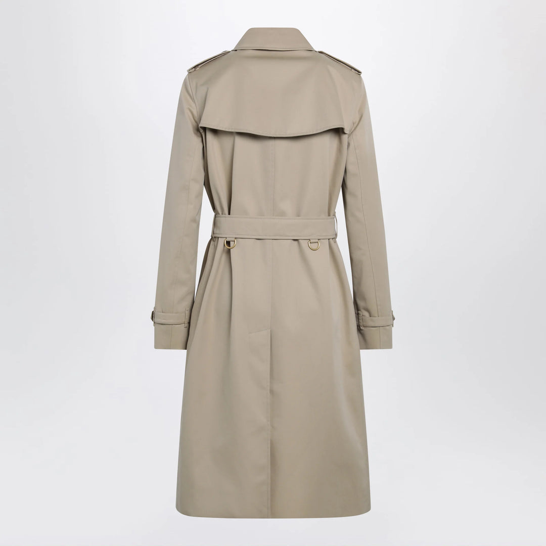 Burberry - Long Kensington Heritage cotton trench coat in honey