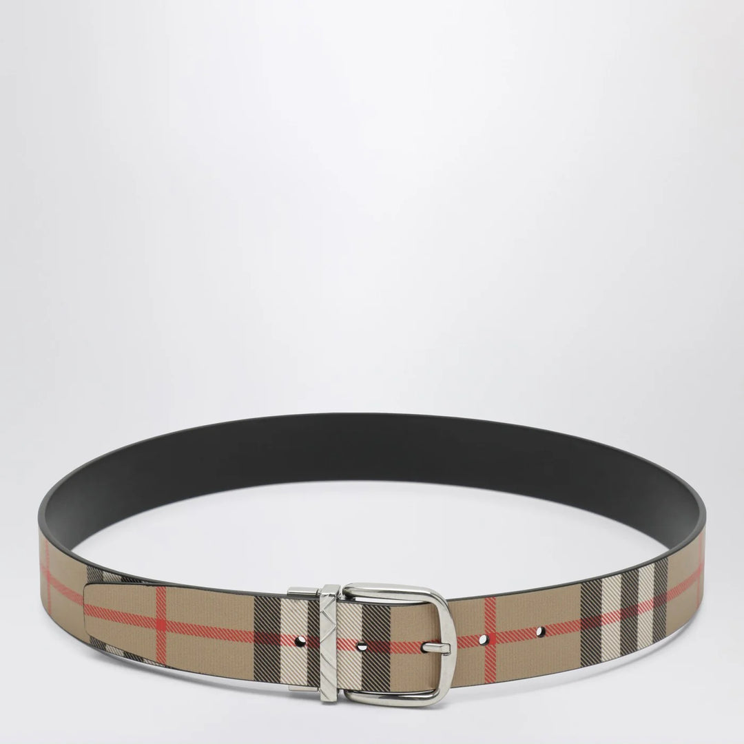Burberry - Reversible belt with Check buckle