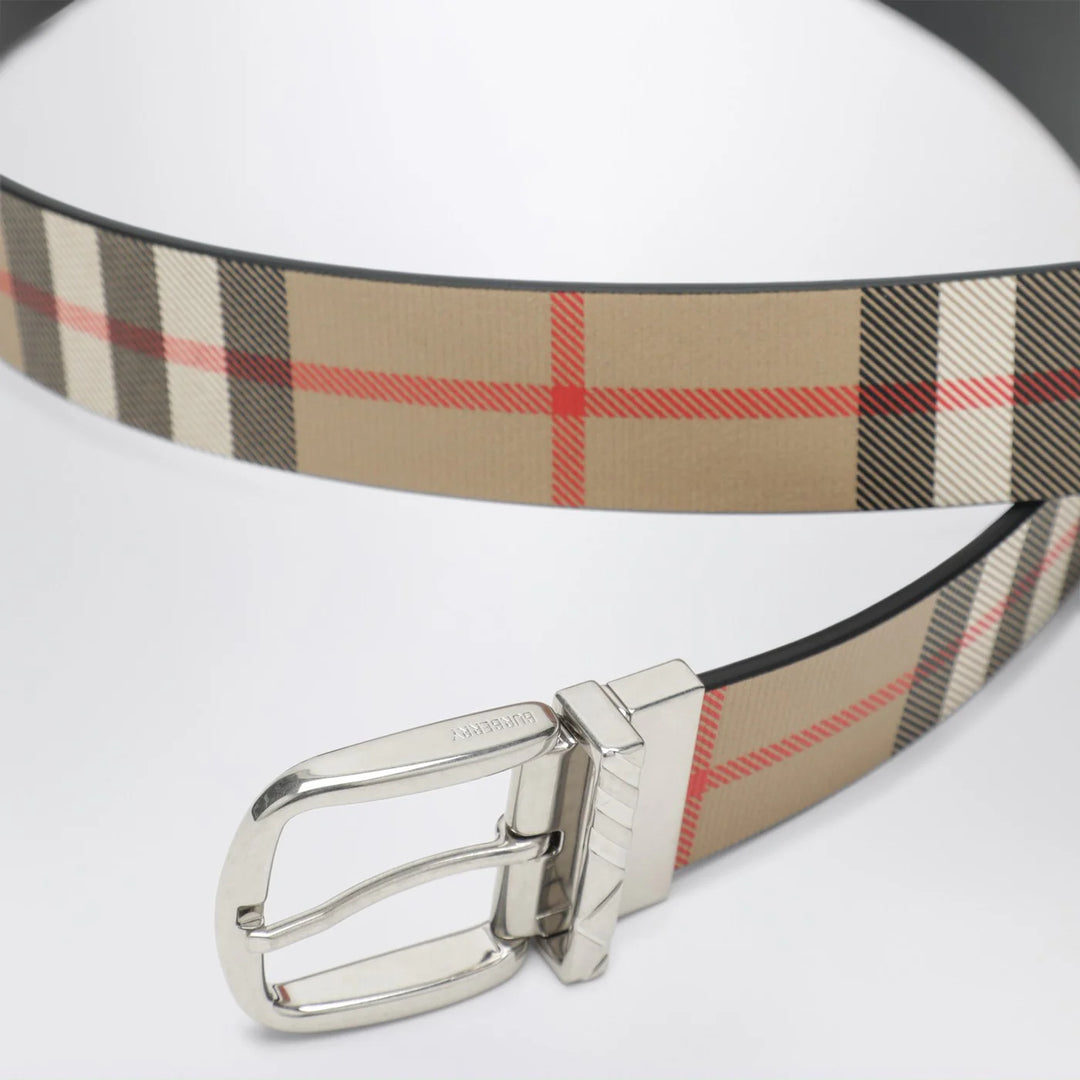 Burberry - Reversible belt with Check buckle