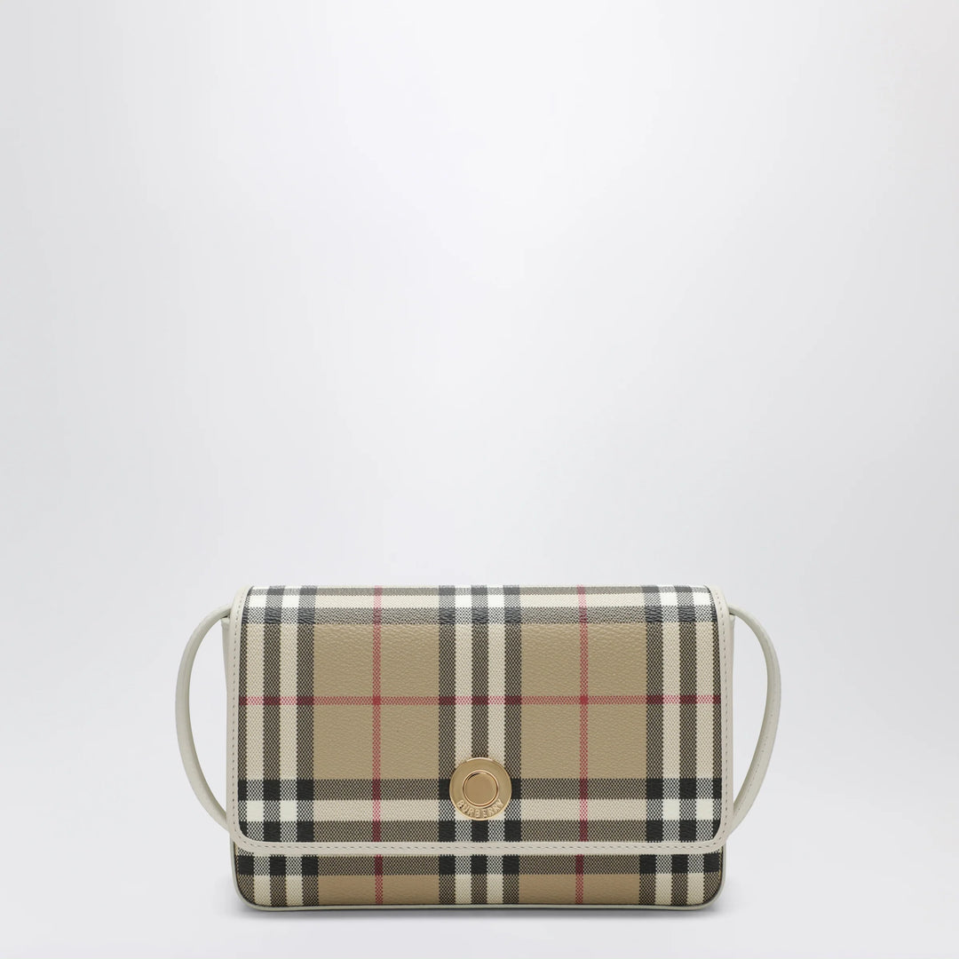 Burberry - White Hampshire bag with Check pattern