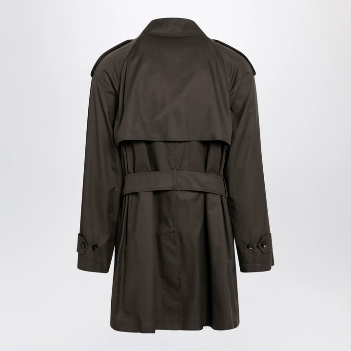 Burberry - Leadenham mid-length gabardine trench coat in brown