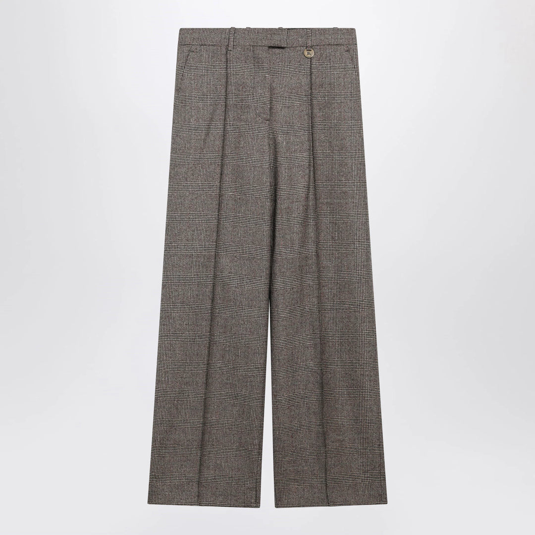 Burberry - Prince of Wales Wool-Blend Trousers