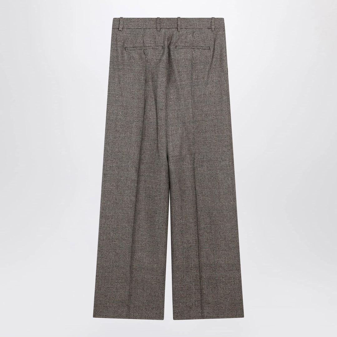 Burberry - Prince of Wales Wool-Blend Trousers