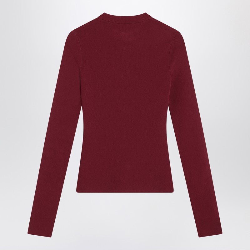 Balenciaga Ribbed burgundy Nano BB sweater