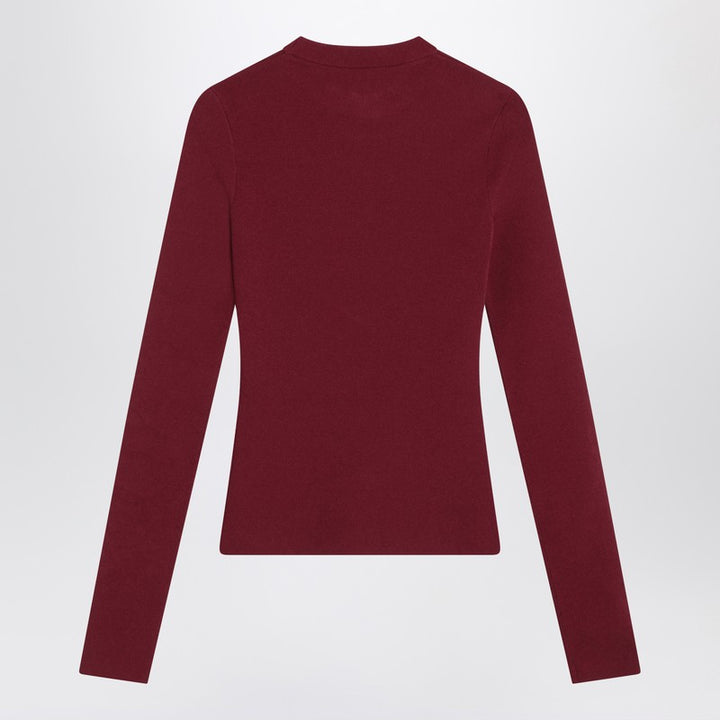 Balenciaga Ribbed burgundy Nano BB sweater