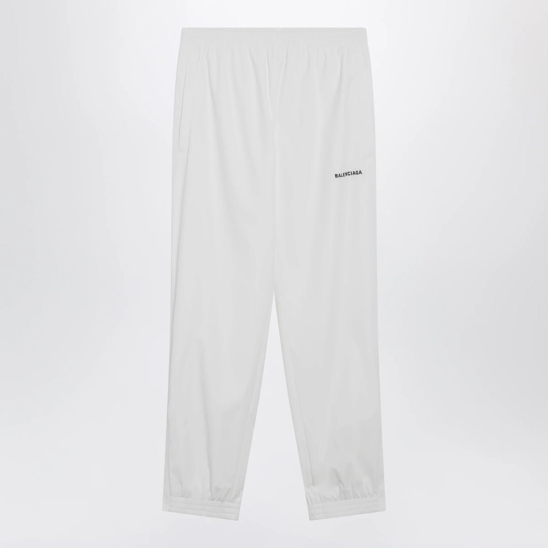 Balenciaga - Logo jogging pants in white polyester