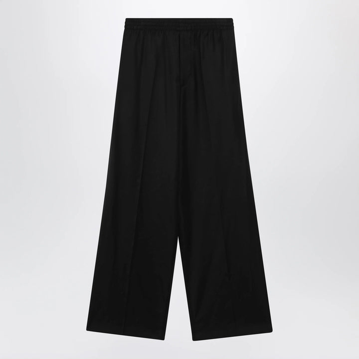 Balenciaga - Palazzo trousers with elastic waist in black wool
