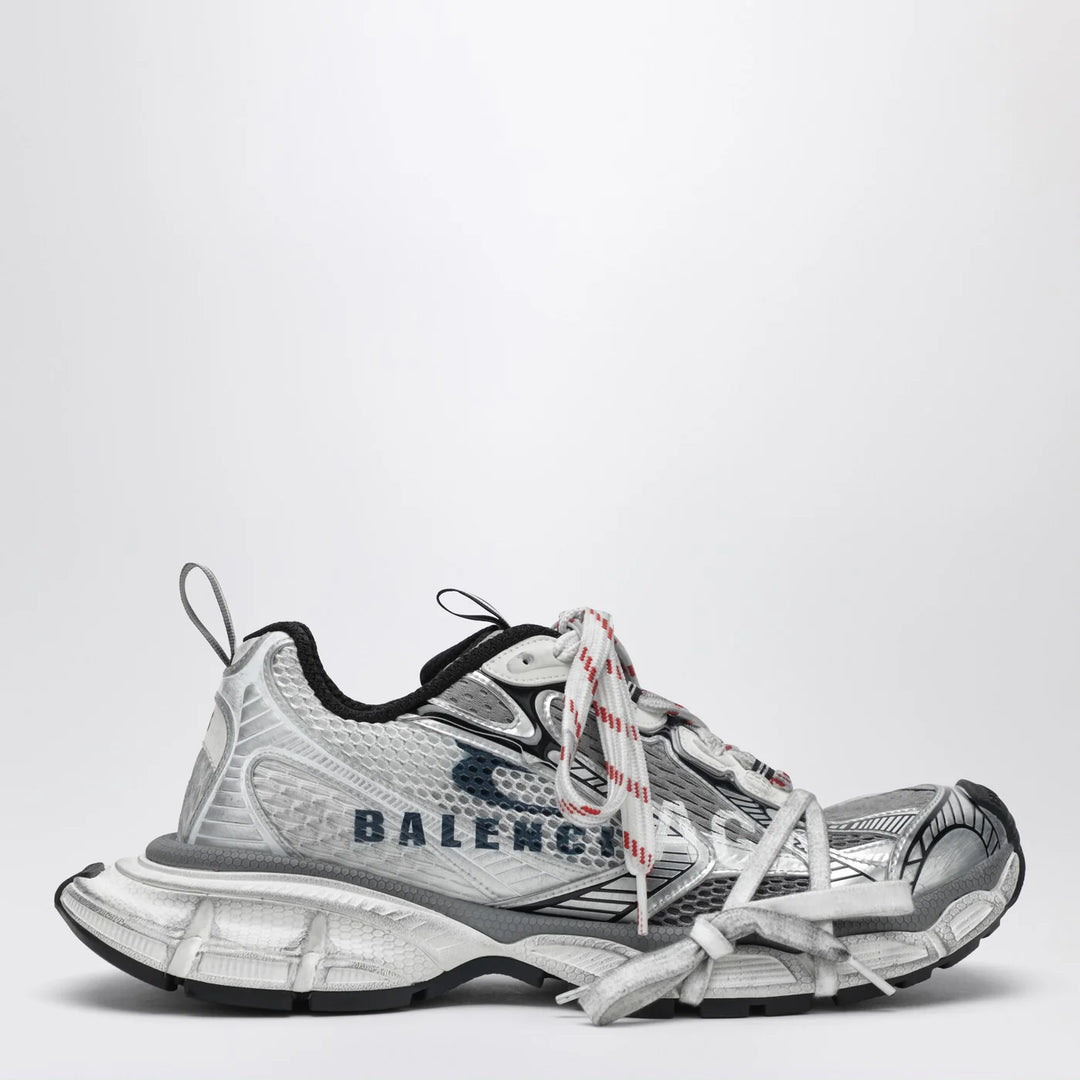 Balenciaga - 3XL Split Logo Sneakers in white/navy/grey