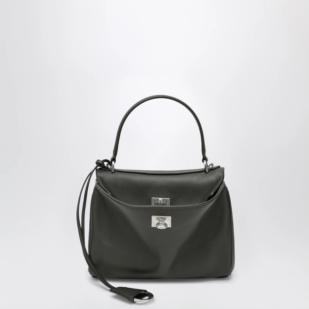 Balenciaga - Mini Rodeo bag in khaki smooth calf leather
