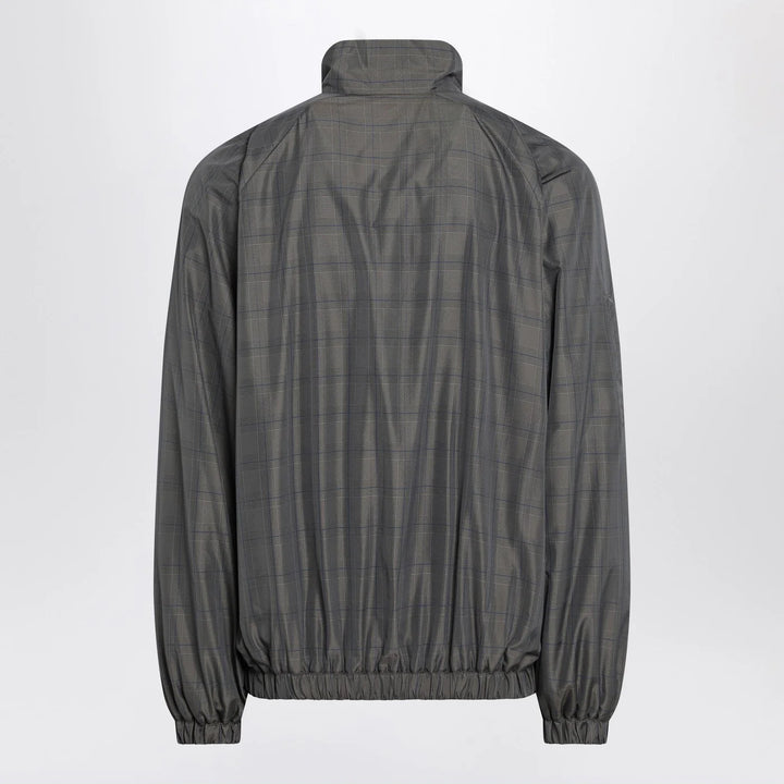 Balenciaga - Grey/blue nylon zip-up jacket