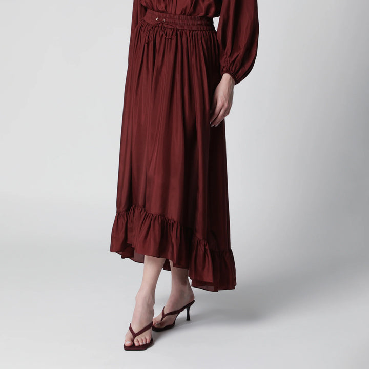 ZIMMERMANN - Aster maxi skirt in Merlot