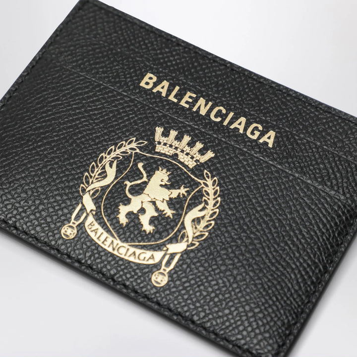 Balenciaga - Black leather passport holder