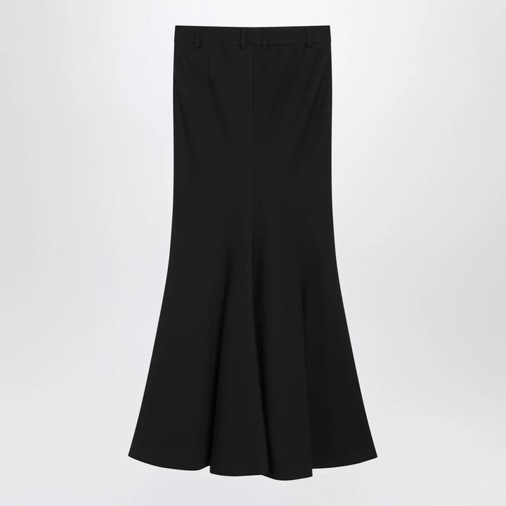 Balenciaga - Black long wool skirt