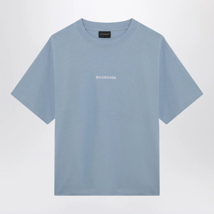Balenciaga - Light blue Balenciaga Back Medium Fit T-shirt