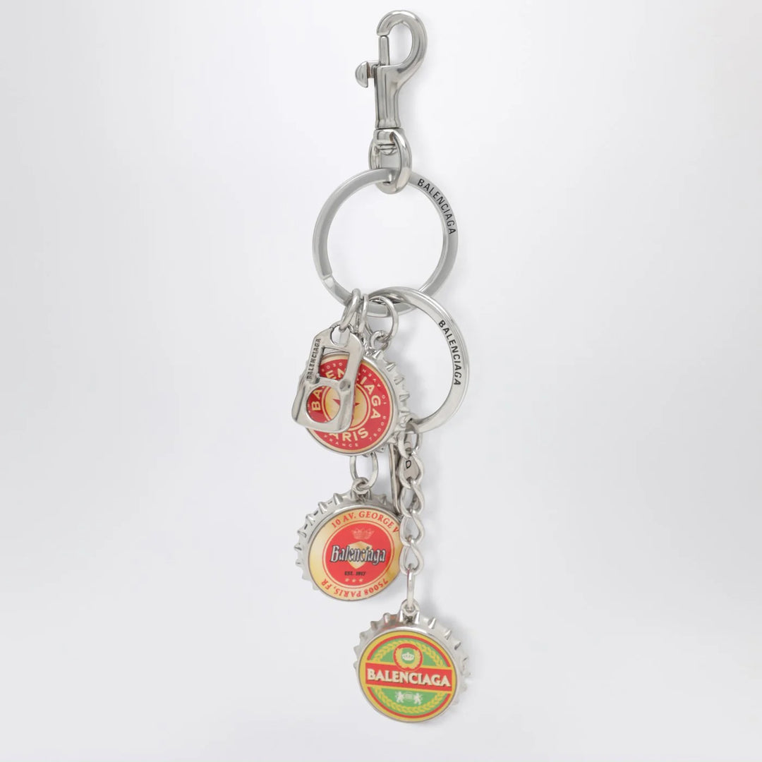 Balenciaga - Logo bottle cap keyring charm