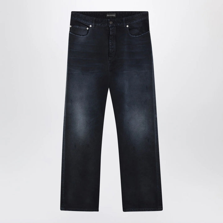 Balenciaga - Wide-leg blue washed-effect jeans
