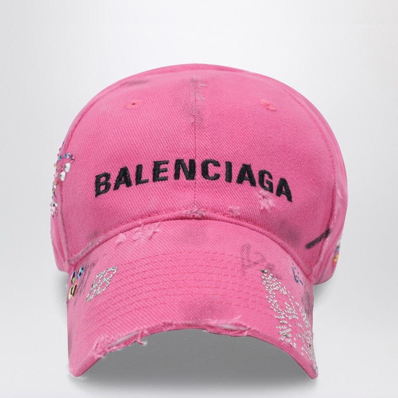 Hats Balenciaga - Upcycled cotton drill cap in pink - M Brand