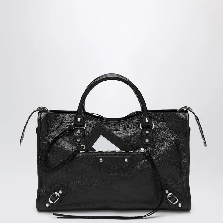 Balenciaga - Le City Medium bag in Arena lambskin leather black