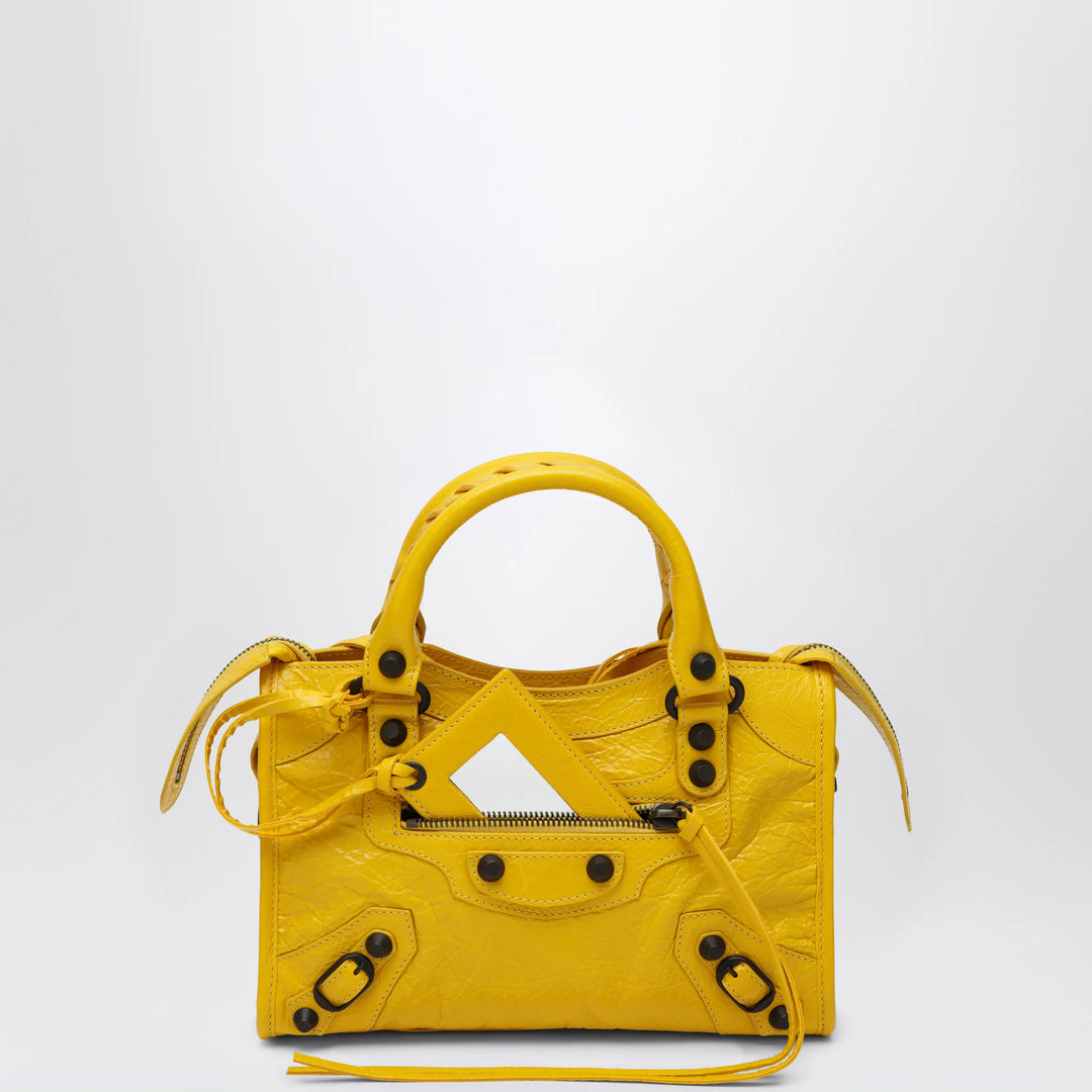 Balenciaga - Le City Mini handbag in Arena lambskin yellow