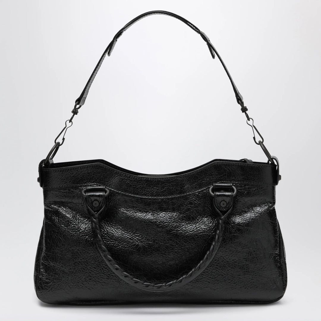 Balenciaga - Le City First lambskin leather handbag in black