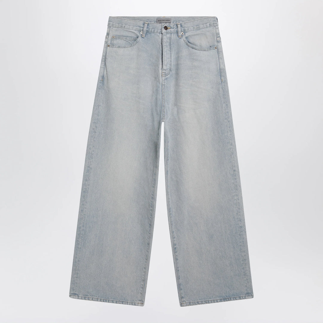Balenciaga - Light blue wide-leg denim jeans