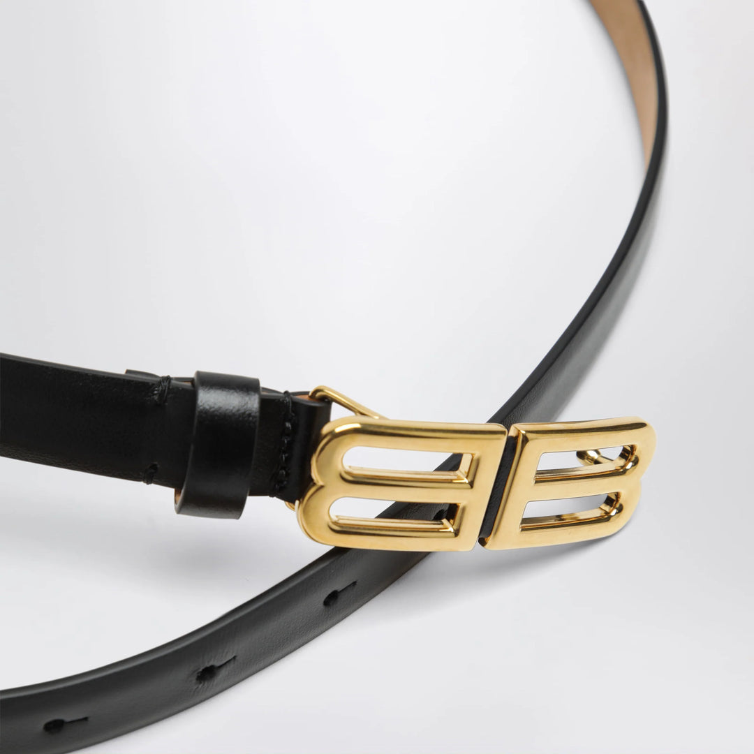 Balenciaga - Bolero BB calfskin leather belt in black