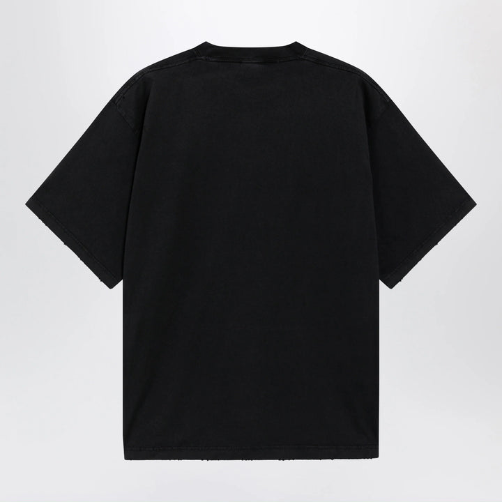 Balenciaga - Black faded oversized T-shirt with logo print