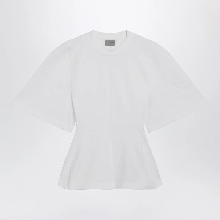 Balenciaga - Shaped T-shirt in heavy cotton jersey in white