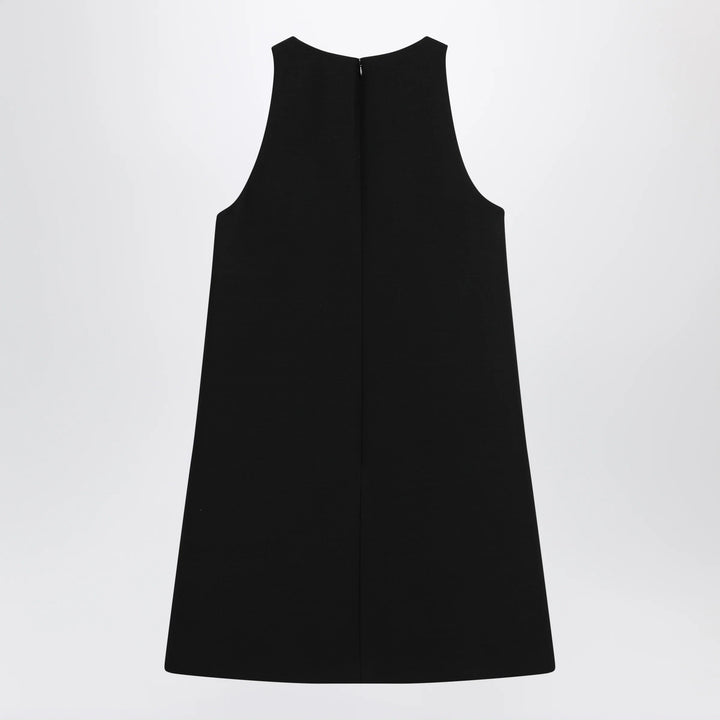 Valentino - Short embroidered crepe couture dress