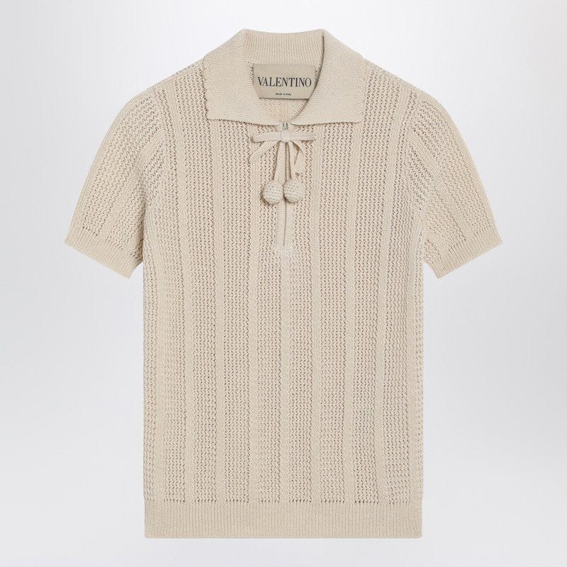 Shirts & Tops Valentino Garavani - Ivory cotton knit polo shirt - M Brand