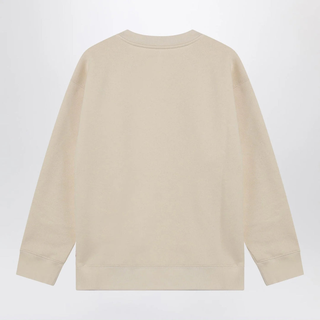 Valentino - Ivory cotton sweatshirt with Chez Valentino floral motif