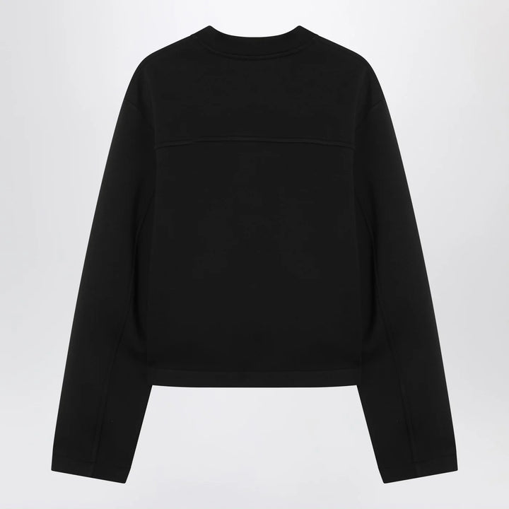 Moncler X Edward Enninful - Black sweatshirt with asymmetric hem