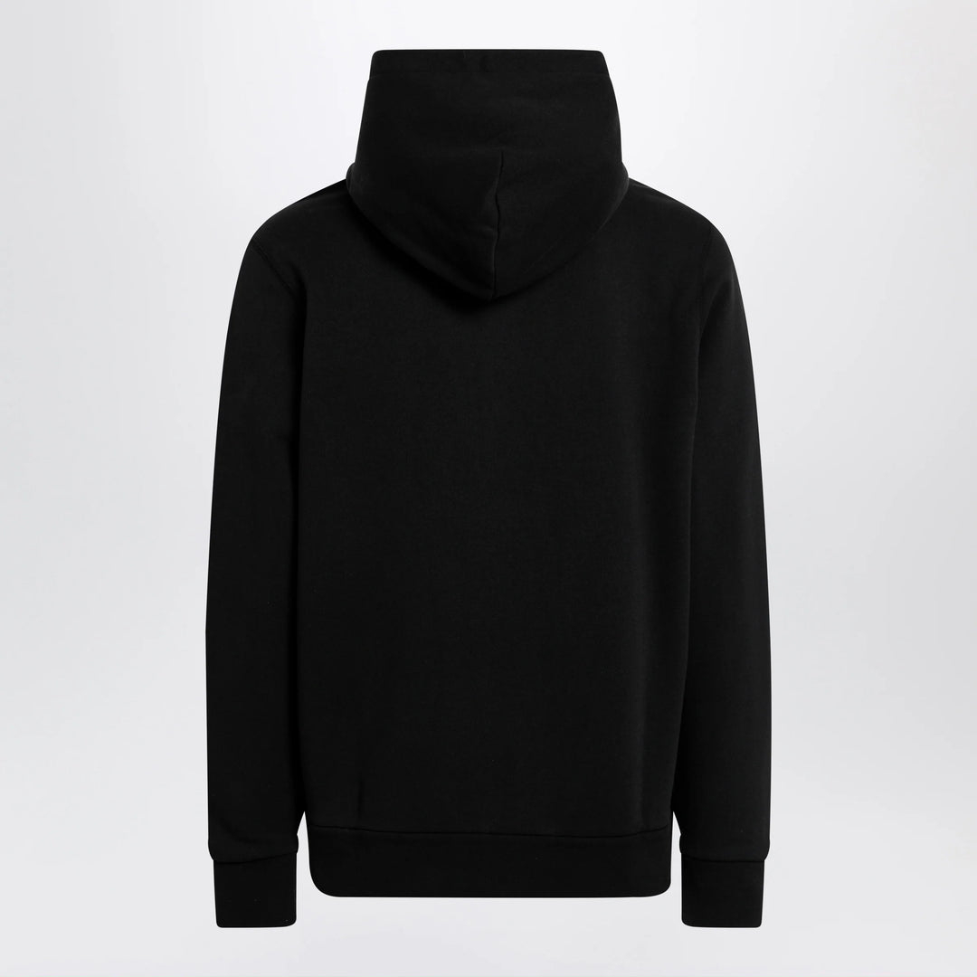 Moncler - Black cotton hoodie with logo