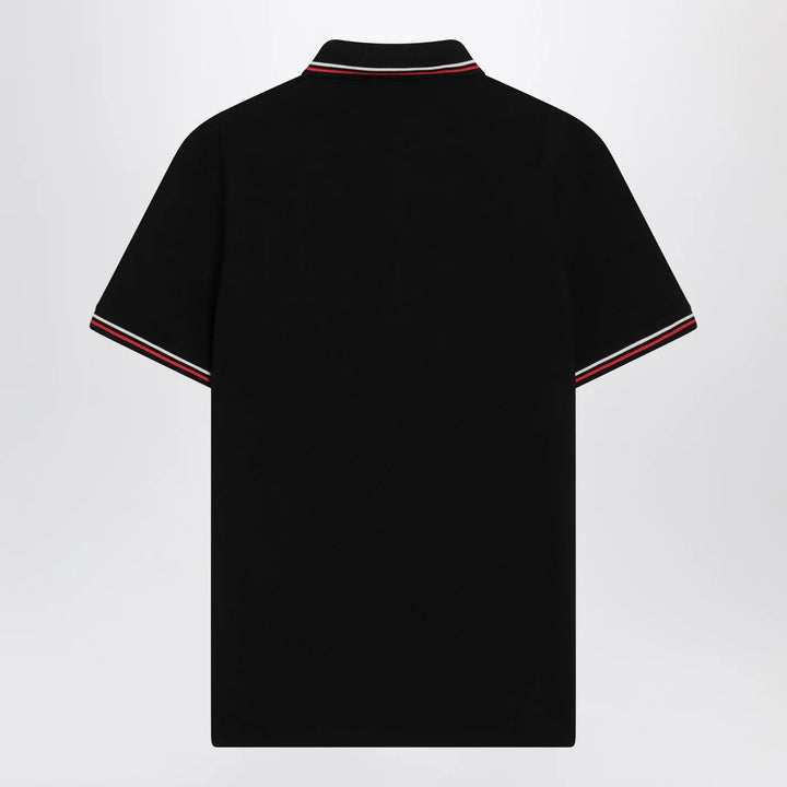 Valentino - Black polo shirt with Vlogo Signature