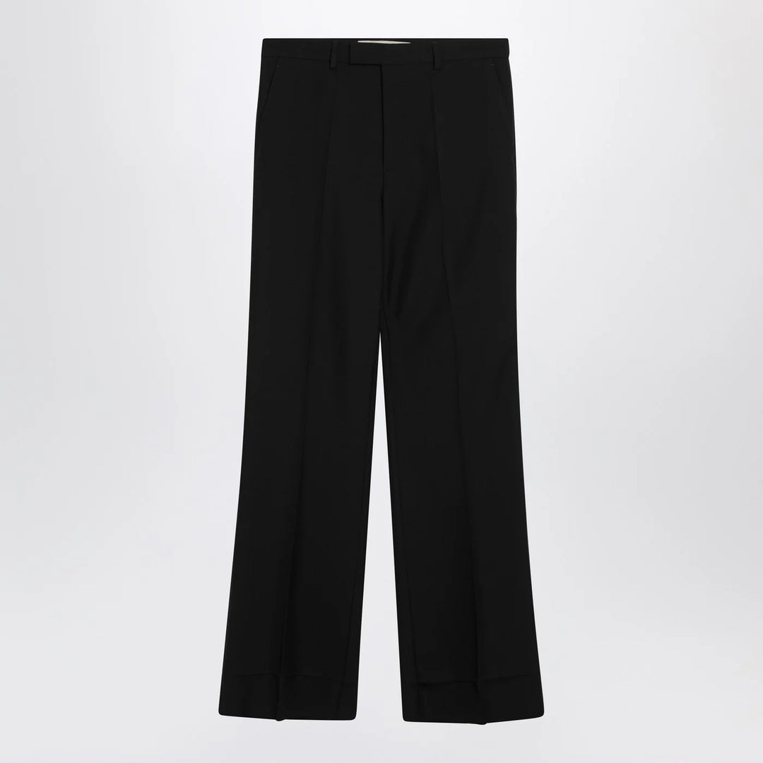 Valentino - Black wool-blend trousers