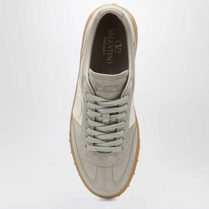 Valentino Garavani - Upvillage mixed-material sneakers in beige and ivory